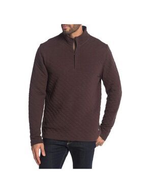 Tailor Vintage Quarter Zip Quilted Knit Pullover